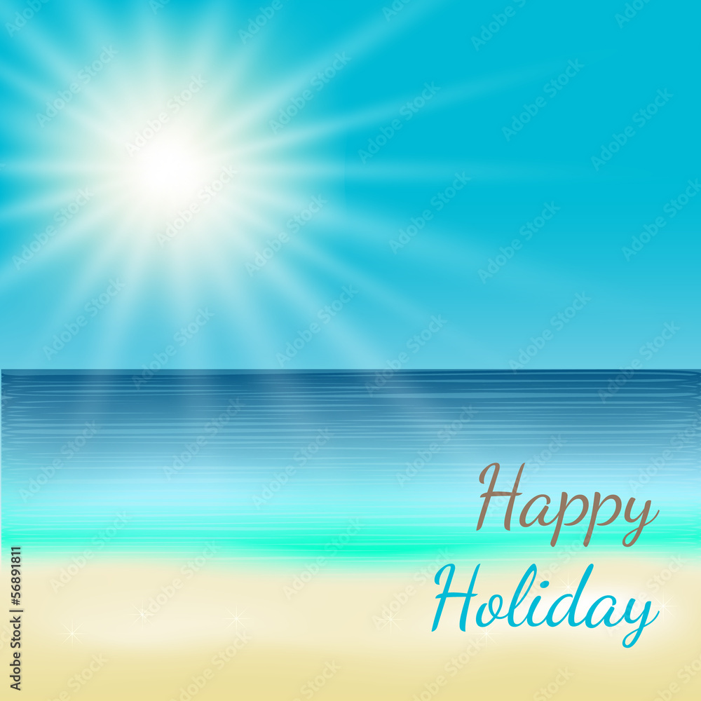 Summer Beach Vector Background Summer Beach Vector Background