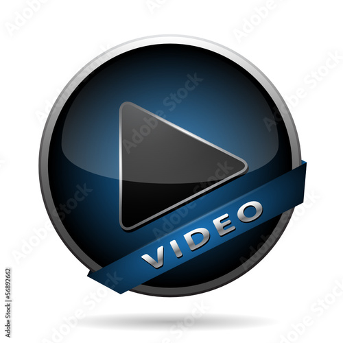 video play icon blue