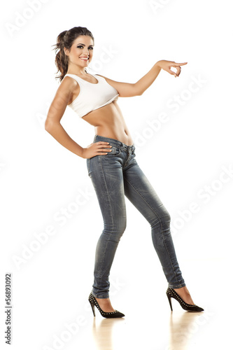 Women In Tight Jeans And High Heels