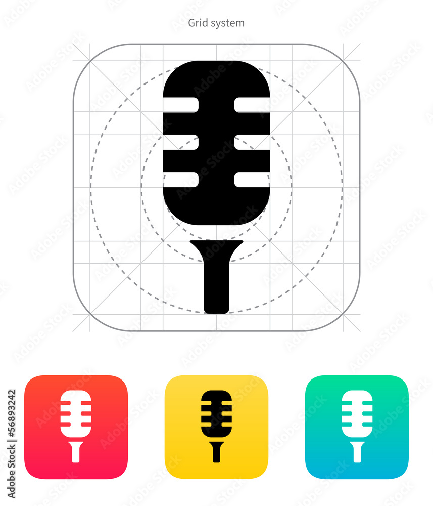 Studio microphone icon. Studio microphone icon.