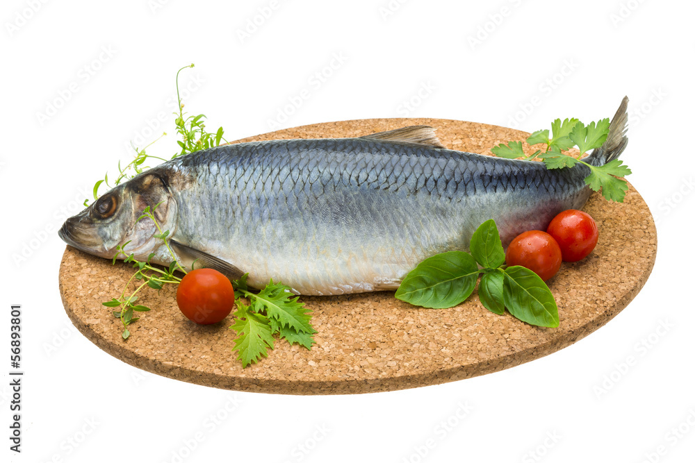 Marinated herring with herbs