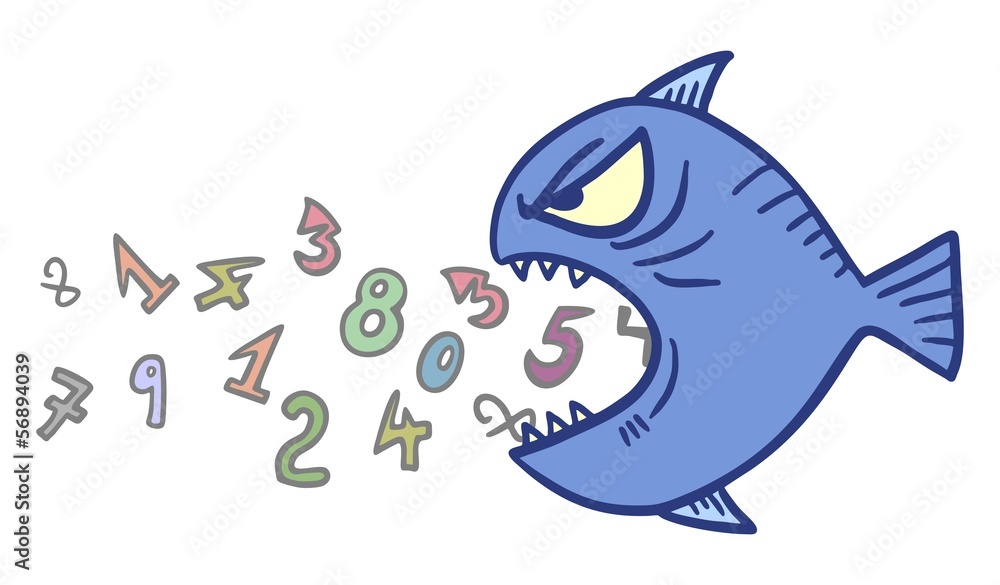 Math fish Stock Vector | Adobe Stock
