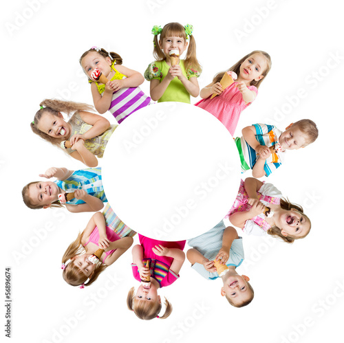 Group of kids or children e...
