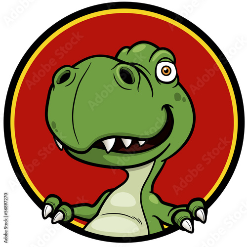 Vector illustration of Cartoon dinosaur