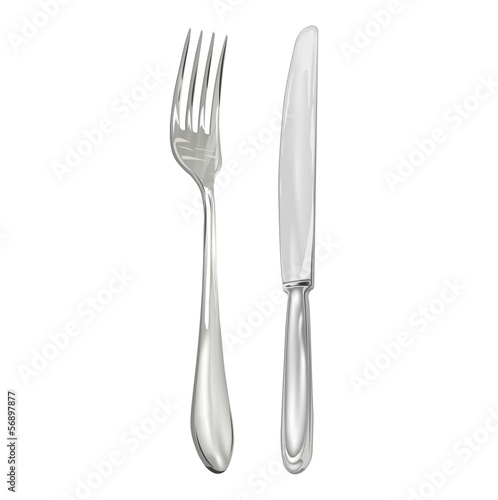 Knife and fork.Vector