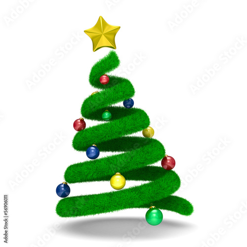 Christmas tree on white. Is...