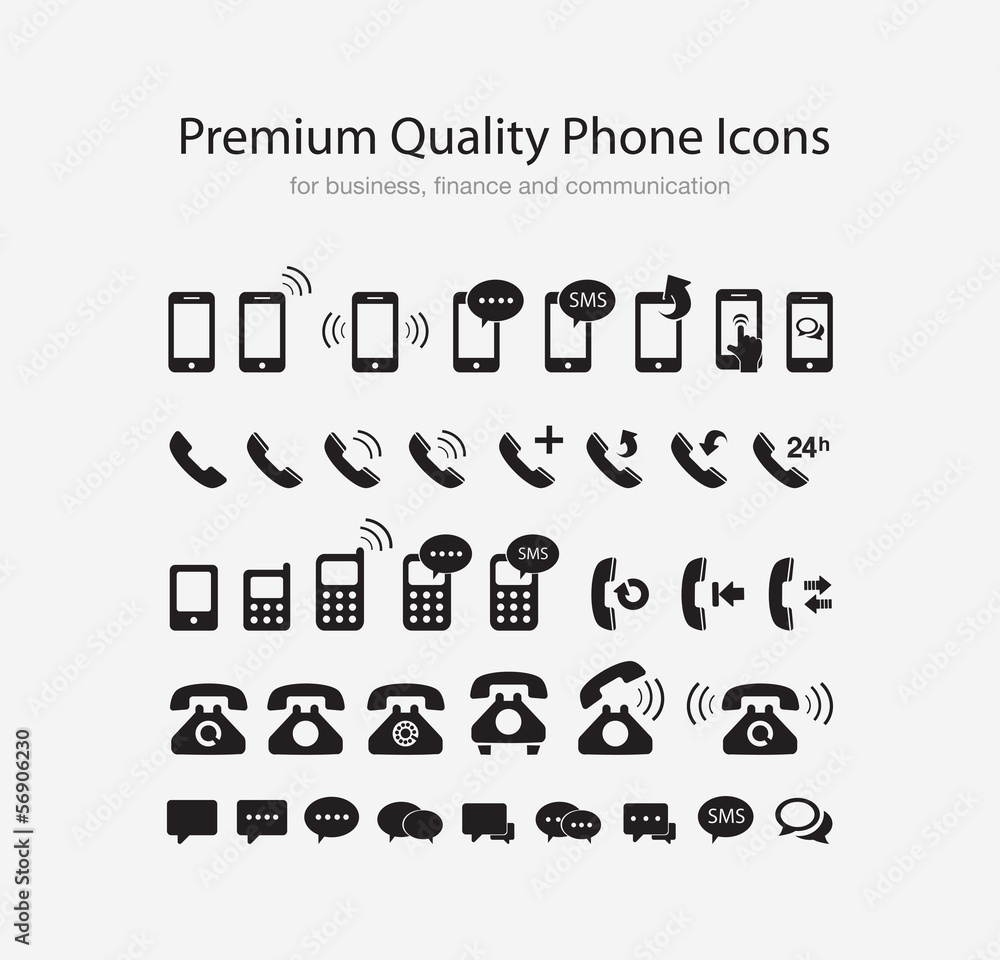 Mobile phone icons Mobile phone icons