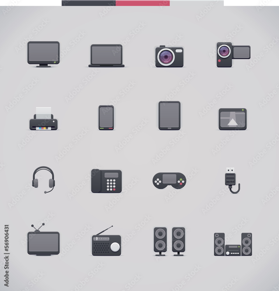 Electronics design icon set Electronics design icon set