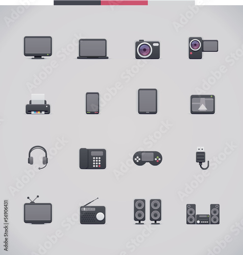 Electronics design icon set