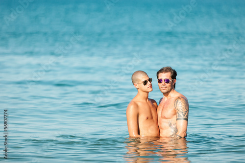 Gay Couple at the beach
