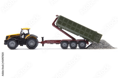 toy tractor with semi-trailer