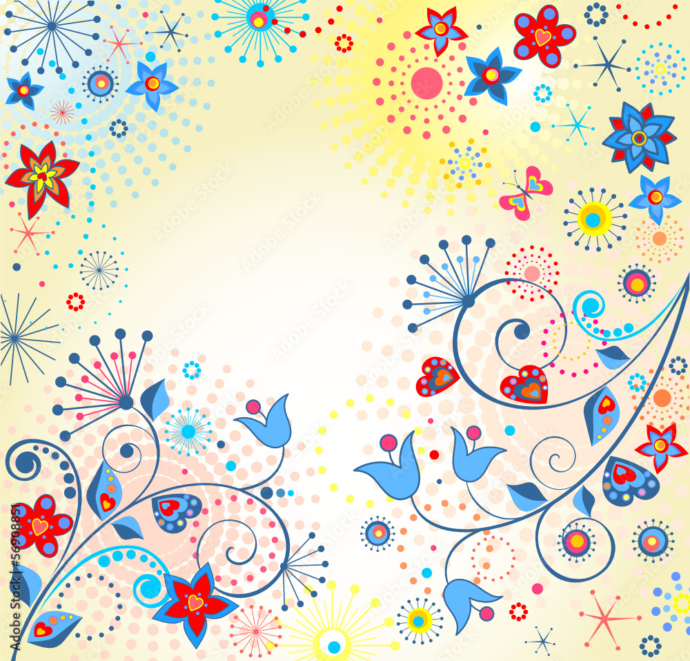 Summery colorful card Summery colorful card