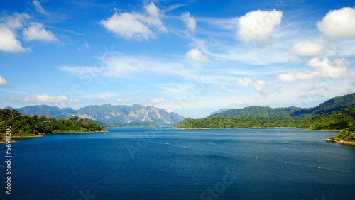 Cheo Lan lake. Khao Sok National Park. Thailand.