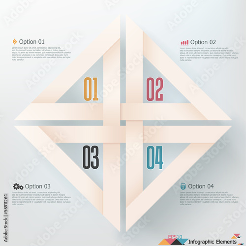 Modern infographics options banner.