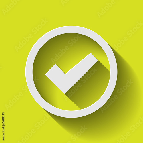 Icon Häkchen Checkbox  Long Shadow