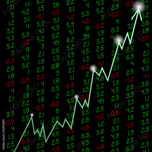 an illustration stock quote a figure rising