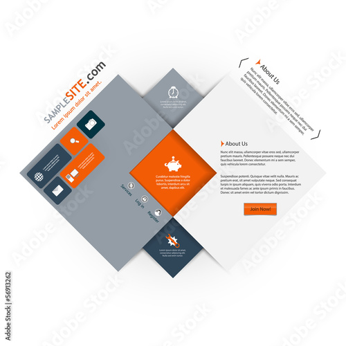 Abstract Vector website template design 