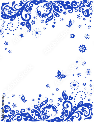 Blue vintage background