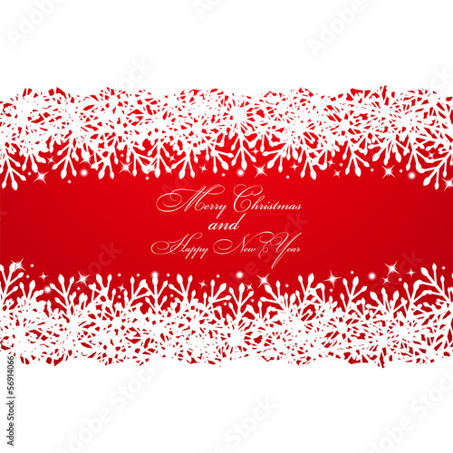 Merry Christmas background with snowflakes