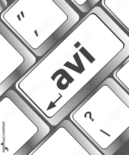 фотографія Closeup of avi key in a modern keyboard