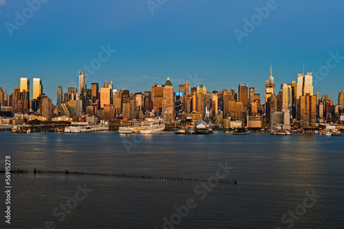 New York City midtown skyline at dusk over Hudson river #56915278
