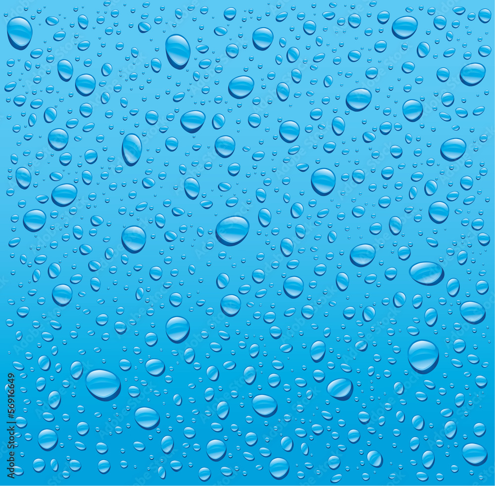 blue water droplets background