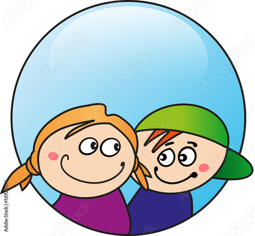 Button Kids mit Textfreiraum
