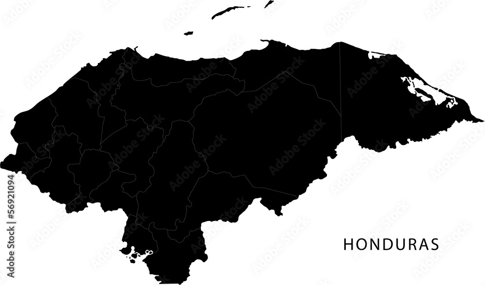 Black Honduras map