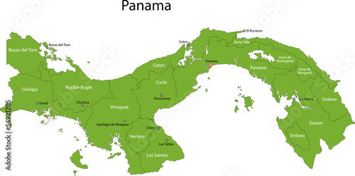 Green Panama map