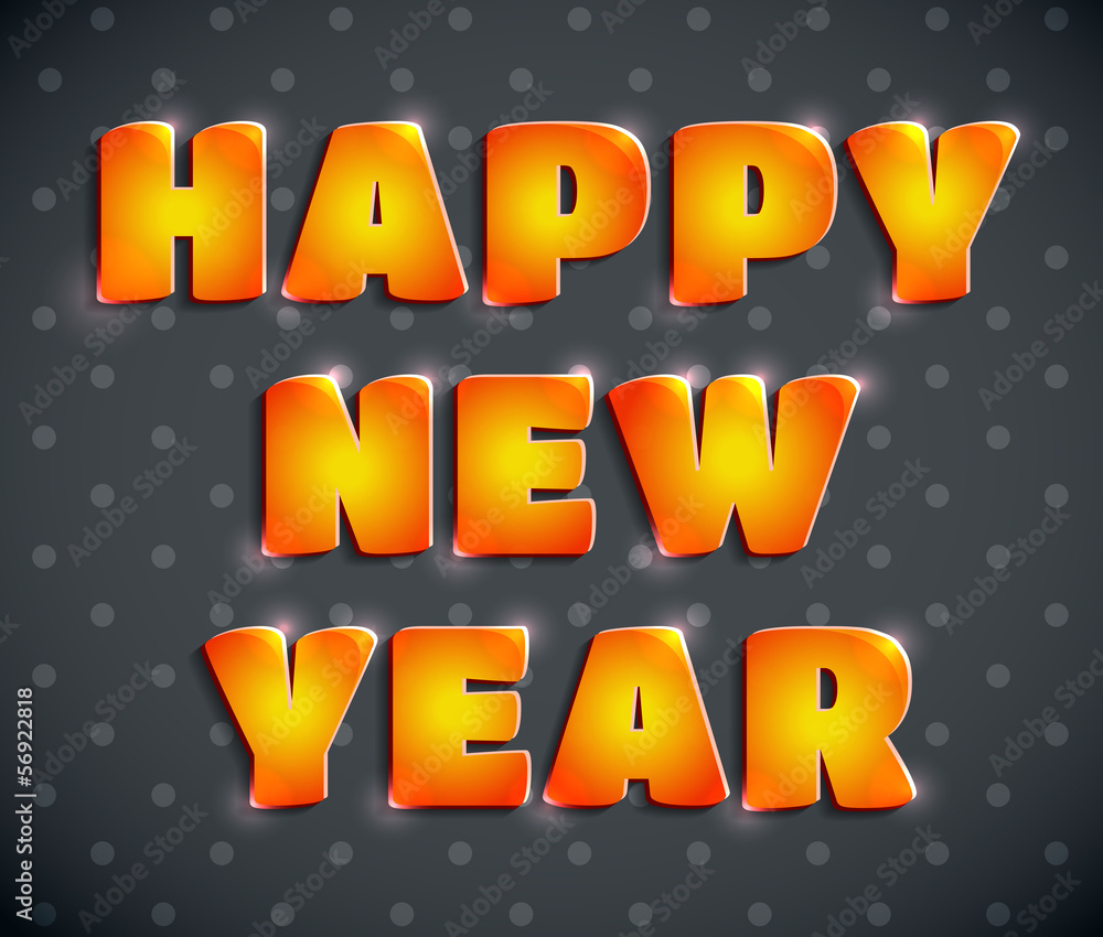 Fototapeta premium Happy New Year greeting card