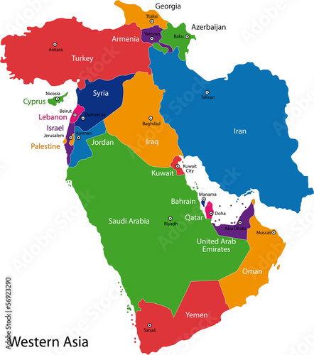 Western Asia map