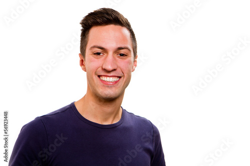 portrait of happy handsome young man isolated © Lsantilli