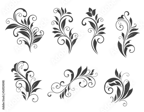 Seven floral elements