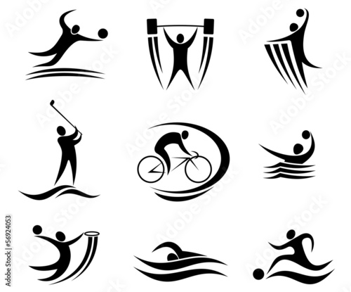 Sports icons and symbols