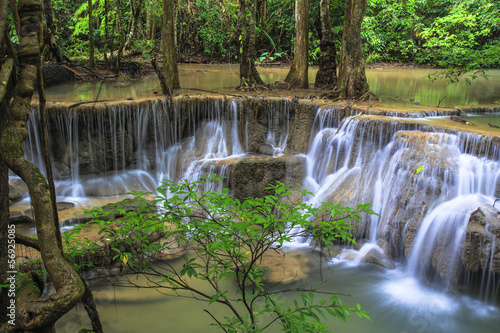Waterfall at Huay mae Kamin  Kanchanaburi  Thailand
