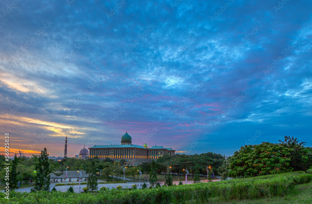 Putrajaya cityscape at sunset, Malaysia