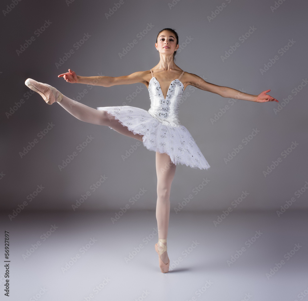 Naklejka premium Female ballet dancer