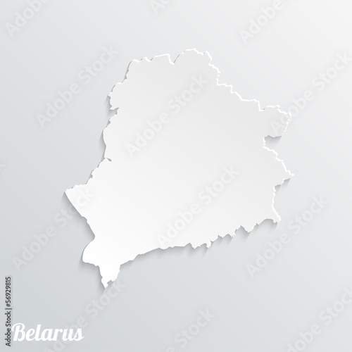 Abstract icon map of Belarus on a gray background