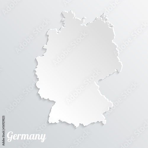 Abstract icon map of  Germany on a gray background