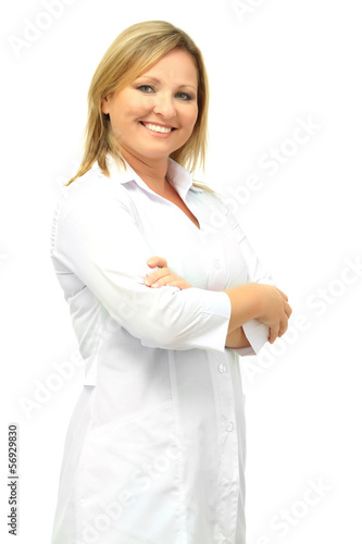 Young beautiful doctor, iso...