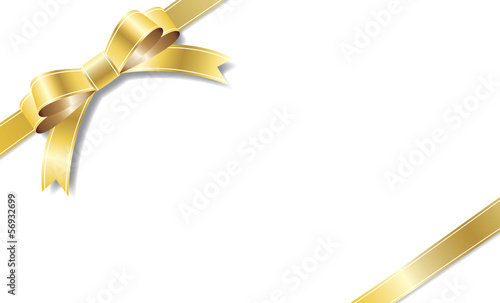 The card of a golden ribbon -D
