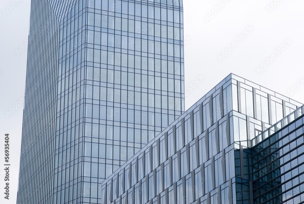 Modern glass office buildings Modern glass office buildings