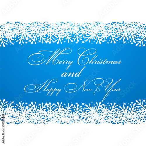 Merry Christmas background with snowflakes