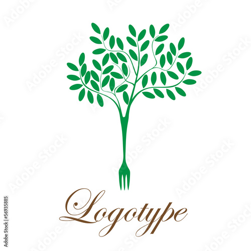 Vector Logo vegetarian cuisine