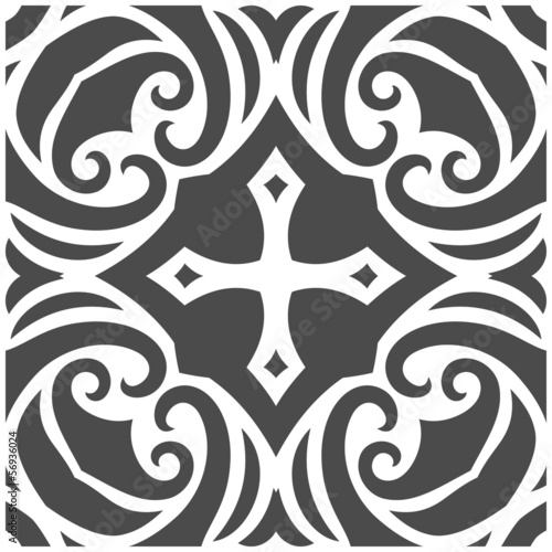Abstract Seamless Pattern in Mehndi Style