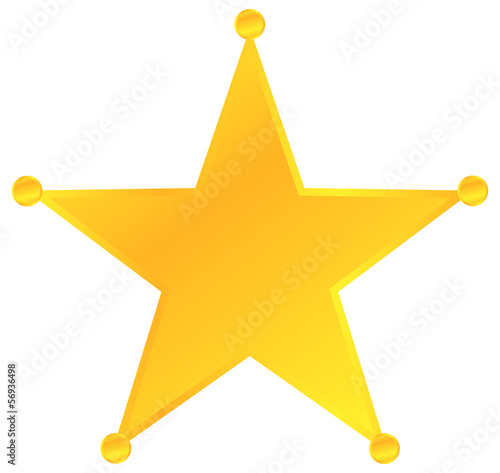 Golden Sheriff Star Badge