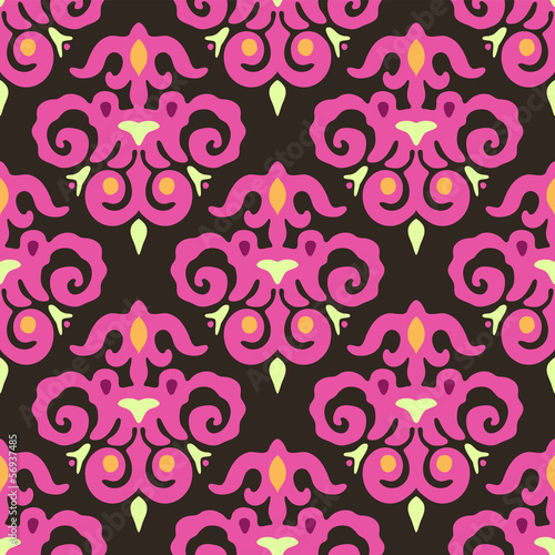 Velvet Damask Seamless Vector pattern photo