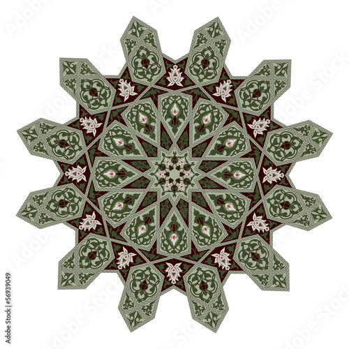 Middle eastern floral pattern motif