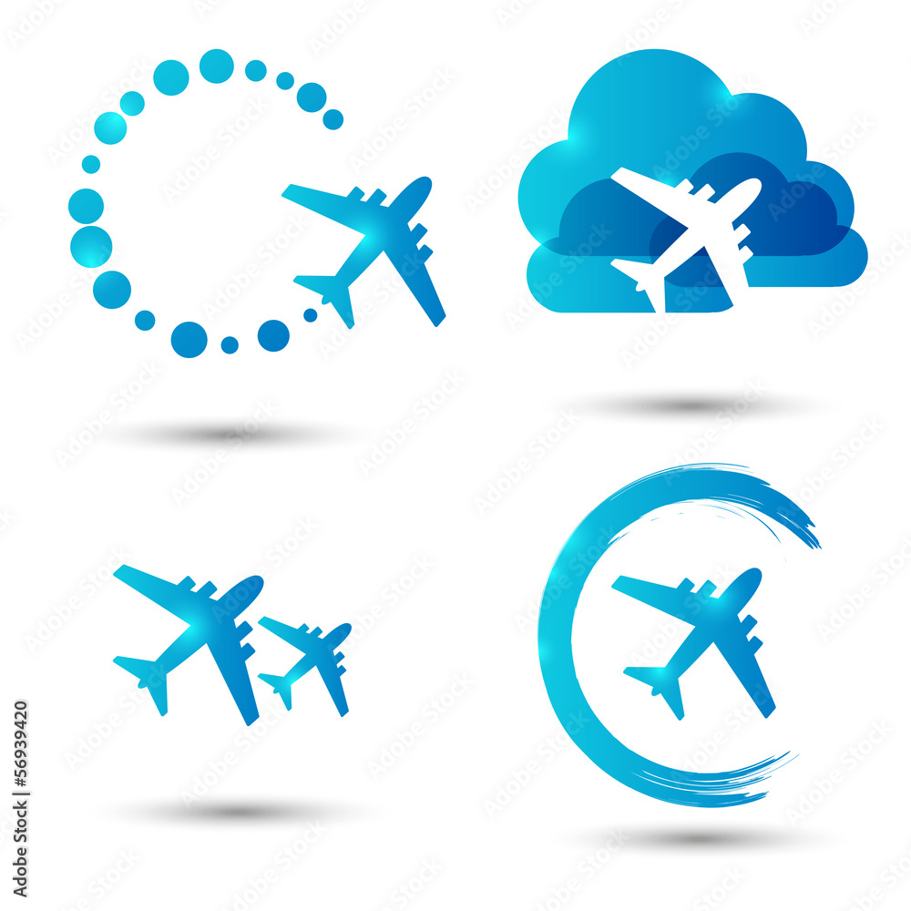 Set of aviation icons