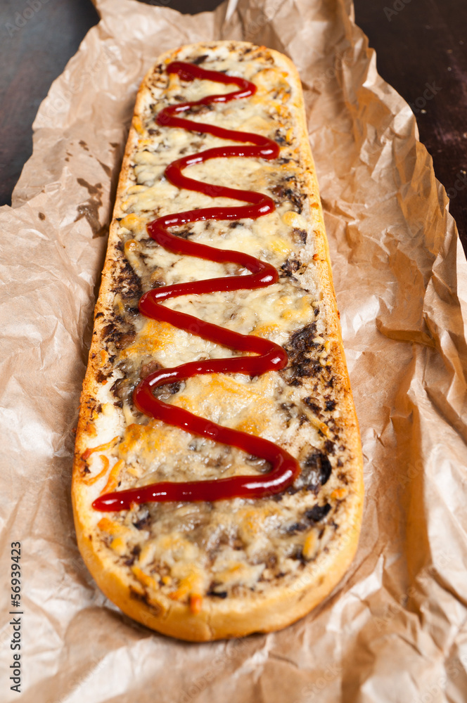 Grill sandwich - "zapiekanka" - Polish traditional fast food Stock Photo |  Adobe Stock